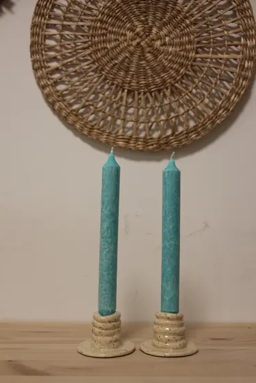 פמוטים מקרמיקה בעבודת יד | Handmade ceramic candlesticks