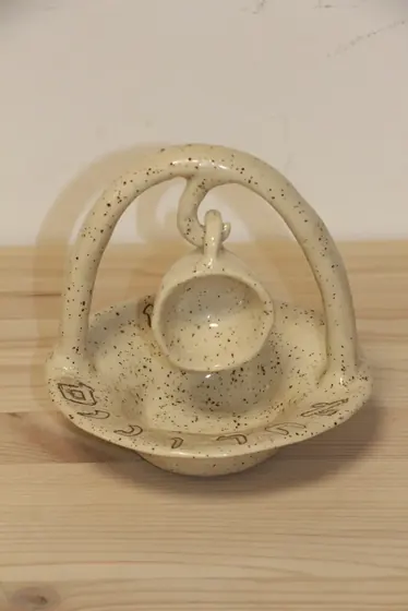 כלי למים אחרונים מקרמיקה בעבודת יד | Mayim acharonim set, handmade ceramics
